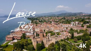 [4K] Lazise at Lake Garda in Italy Drone Footage