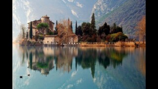 Trentino - Lago e Castel Toblino -- Tobliner See --  Lake and Castel Toblino